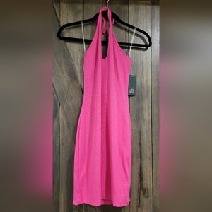 Wild Fable Barbie pink S halter mini dress NWT
